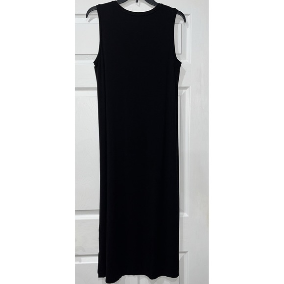 Eileen Fisher Black Sleeveless Tank Maxi Dress Size Small - Picture 2 of 8